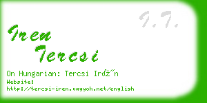 iren tercsi business card